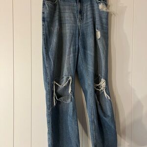 Hollister Blue Distressed Boyfriend Jeans